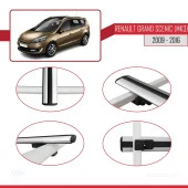 Renault Grand Scenic (Mk3) 2009-2016 Arası ile uyumlu Basic Model Ara Atkı Tavan Barı GRİ 3 ADET - 4