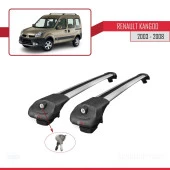 Renault Kangoo 2003-2008 Arası ile uyumlu ACE-1 Ara Atkı Tavan Barı GRİ thumbnail 4