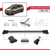 Renault Grand Scenic (Mk3) 2009-2016 Arası ile Uyumlu FLY Model Ara Atkı Tavan Barı GRİ 3 ADET BAR thumbnail 4