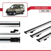 Renault Kangoo 2003-2008 Arası ile uyumlu Basic Model Ara Atkı Tavan Barı GRİ 3 ADET thumbnail 2