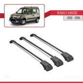 Renault Kangoo 2003-2008 Arası ile uyumlu ACE-1 Ara Atkı Tavan Barı GRİ 3 ADET BAR - 3