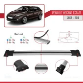 Renault Megane GRANDTOUR 2009-2015 Arası ile uyumlu FLY Model Ara Atkı Tavan Barı GRİ thumbnail 3