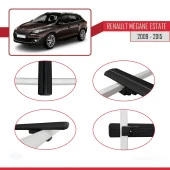 Renault Megane GRANDTOUR 2009-2015 Arası ile uyumlu Basic Model Ara Atkı Tavan Barı SİYAH 3 ADET - 4
