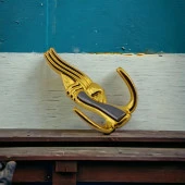 Portmanto Askı Metal Vestiyer Duvar Dolap Elbise Askısı Gold Mobilya Kapı Askılığı Aparatı - 3