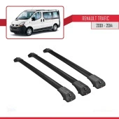 Renault Trafic 2001-2014 Arası ile uyumlu ACE-1 Ara Atkı Tavan Barı SİYAH 3 ADET BAR thumbnail 3