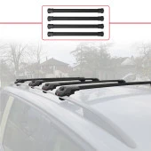 Renault Trafic 2001-2014 Arası ile uyumlu ACE-1 Ara Atkı Tavan Barı SİYAH 4 ADET BAR - 2