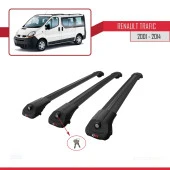Renault Trafic 2001-2014 Arası ile uyumlu ACE-1 Ara Atkı Tavan Barı SİYAH 3 ADET BAR thumbnail 4