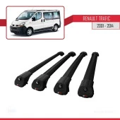 Renault Trafic 2001-2014 Arası ile uyumlu ACE-1 Ara Atkı Tavan Barı SİYAH 4 ADET BAR - 4