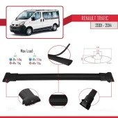 Renault Trafic 2001-2014 Arası ile uyumlu FLY Model Ara Atkı Tavan Barı SİYAH - 4