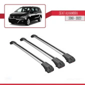 Seat Alhambra 2010-2022 Arası ile uyumlu ACE-1 Ara Atkı Tavan Barı GRİ 3 ADET BAR thumbnail 3