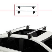 Seat Ibiza IV 2008-2017 Arası ile uyumlu ACE-4 Ara Atkı Tavan Barı GRİ thumbnail 1