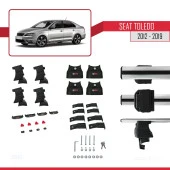 Seat Toledo 2012-2019 Arası ile uyumlu ACE-4 Ara Atkı Tavan Barı GRİ thumbnail 4