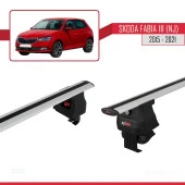 Skoda Fabia III (NJ) 2015-2021 Arası ile uyumlu ACE-4 Ara Atkı Tavan Barı GRİ thumbnail 3