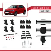 Skoda Fabia III (NJ) 2015-2021 Arası ile uyumlu ACE-4 Ara Atkı Tavan Barı GRİ thumbnail 4