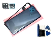 Tkgz Oppo A15 A15S Full KASA Arka Pil Kapağı (TAMİR SETİ) SİYAH - 1