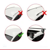 Skoda Octavia III (5E) 2013-2019 Arası ile uyumlu ACE-4 Ara Atkı Tavan Barı SİYAH thumbnail 1