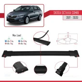 Skoda Octavia COMBI 2017-2020 Arası ile Uyumlu FLY Model Ara Atkı Tavan Barı SİYAH 3 ADET BAR thumbnail 3