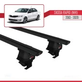 Skoda Rapid (NH1) 2013-2020 Arası ile uyumlu ACE-4 Ara Atkı Tavan Barı SİYAH thumbnail 4