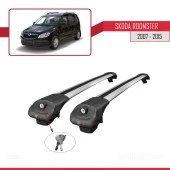 Skoda Roomster 2007-2015 Arası ile uyumlu ACE-1 Ara Atkı Tavan Barı GRİ thumbnail 4