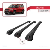 Skoda Yeti 2009-2017 Arası  ile uyumlu ACE-1 Ara Atkı Tavan Barı SİYAH 3 ADET BAR thumbnail 4