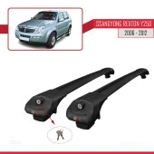 Ssangyong Rexton Y250 2006-2012 Arası ile uyumlu ACE-1 Ara Atkı Tavan Barı SİYAH thumbnail 4