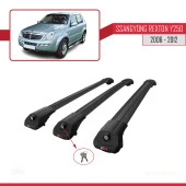 Ssangyong Rexton Y250 2006-2012 Arası ile uyumlu ACE-1 Ara Atkı Tavan Barı SİYAH 3 ADET BAR thumbnail 2