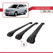 Ssangyong Rodius 2004-2012 Arası ile uyumlu ACE-1 Ara Atkı Tavan Barı SİYAH 3 ADET BAR thumbnail 3