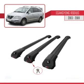 Ssangyong Rodius 2013-2018 Arası ile uyumlu ACE-1 Ara Atkı Tavan Barı SİYAH 3 ADET BAR thumbnail 3