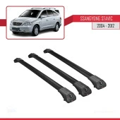 Ssangyong Stavic 2004-2012 Arası ile uyumlu ACE-1 Ara Atkı Tavan Barı SİYAH 3 ADET BAR thumbnail 3