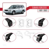 Subaru Forester (SF) 1997-2002 Arası ile uyumlu ACE-2 Ara Atkı Tavan Barı SİYAH thumbnail 2