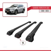 Subaru Forester (SK) 2019 ve Sonrası ile uyumlu ACE-1 Ara Atkı Tavan Barı SİYAH 3 ADET BAR - 4