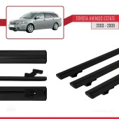 Toyota Avensis SW 2003-2009 Arası ile uyumlu Basic Model Ara Atkı Tavan Barı SİYAH 3 ADET thumbnail 3