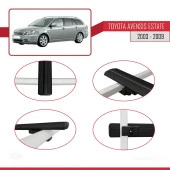 Toyota Avensis SW 2003-2009 Arası ile uyumlu Basic Model Ara Atkı Tavan Barı SİYAH 3 ADET thumbnail 4