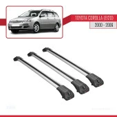 Toyota Corolla (E120) 2000-2006 Arası ile uyumlu ACE-1 Ara Atkı Tavan Barı GRİ 3 ADET BAR thumbnail 3