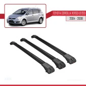 Toyota Corolla Verso (E120) 2004-2008 Arası ile uyumlu ACE-1 Ara Atkı Tavan Barı SİYAH 3 ADET BAR thumbnail 3