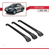 Toyota Hilux 2006-2016 Arası ile uyumlu ACE-1 Ara Atkı Tavan Barı SİYAH 3 ADET BAR thumbnail 3