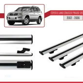 Toyota Land Cruiser Prado (J120) 2002-2006 Arası ile uyumlu Basic Model Ara Atkı Tavan Barı SİYAH 3 ADET thumbnail 3
