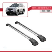 Toyota Land Cruiser Prado (J125) 2007-2009 Arası ile uyumlu ACE-1 Ara Atkı Tavan Barı GRİ thumbnail 3