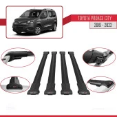 Toyota Proace City 2019-2022 Arası ile uyumlu FLY Model Ara Atkı Tavan Barı SİYAH 4 ADET BAR thumbnail 3