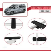 Toyota Proace City Verso 2019-2022 Arası ile uyumlu Basic Model Ara Atkı Tavan Barı SİYAH 3 ADET thumbnail 4