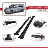 Toyota Proace City Verso 2019-2022 Arası ile Uyumlu FLY Model Ara Atkı Tavan Barı SİYAH thumbnail 3