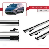 Toyota Sienna (XL10) 1998-2003 Arası ile uyumlu Basic Model Ara Atkı Tavan Barı GRİ 3 ADET thumbnail 3