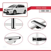 Toyota Verso 2009-2018 Arası ile uyumlu Basic Model Ara Atkı Tavan Barı GRİ 3 ADET thumbnail 3