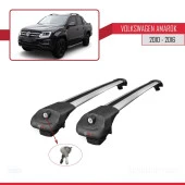 Volkswagen Amarok 2010-2016 Arası ile uyumlu ACE-1 Ara Atkı Tavan Barı GRİ thumbnail 4