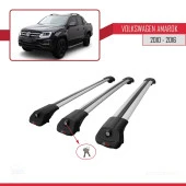 Volkswagen Amarok 2010-2016 Arası ile uyumlu ACE-1 Ara Atkı Tavan Barı GRİ 3 ADET BAR thumbnail 4
