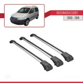 Volkswagen Caddy 2003-2010 Arası ile uyumlu ACE-1 Ara Atkı Tavan Barı GRİ 3 ADET BAR thumbnail 3