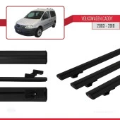 Volkswagen Caddy 2003-2010 Arası ile uyumlu Basic Model Ara Atkı Tavan Barı SİYAH 3 ADET thumbnail 3