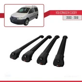 Volkswagen Caddy 2003-2010 Arası ile uyumlu ACE-1 Ara Atkı Tavan Barı SİYAH 4 ADET BAR thumbnail 4