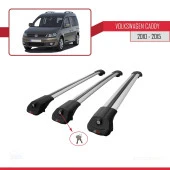 Volkswagen Caddy 2010-2015 Arası ile uyumlu ACE-1 Ara Atkı Tavan Barı GRİ 3 ADET BAR thumbnail 4