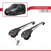 Volkswagen Caddy 2020 ve Sonrası ile uyumlu ACE-1 Ara Atkı Tavan Barı GRİ thumbnail 4